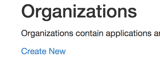 Create Organization